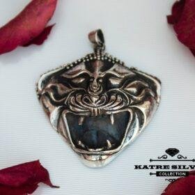 Tiger Head Pendant, Tiger Head Charm, Wild Animal Charm, Tiger Face, Tiger Head, Tiger Charm, Tiger Pendant, Tiger Necklace, Silver Tiger