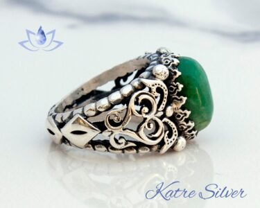 Best Natural Colombian Emerald Ring 925 Sterling Silver – Vintage Green Gemstone Ring, Handmade Luxury Jewelry Gift for Her - Image 7