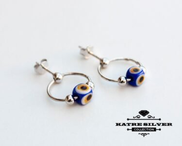 Delicate Evil Eye Stud Earrings 925 Sterling Silver – Tiny Dainty Minimal Earrings Protection Jewelry Gift for Her - Image 5