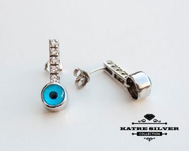 Elegant Evil Eye Stud Earrings 925 Sterling Silver – Dainty Protection Earrings Minimal Jewelry Gift for Her - Image 3