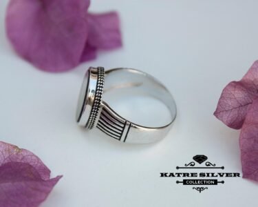 Nacre Men 925K Silver Ring, Ottoman Mens Ring, Authentic Ring, Turkish Ring, Statement Ring, Mens Silver Ring, Handmade Ring, 925 Silver Ring - Image 5