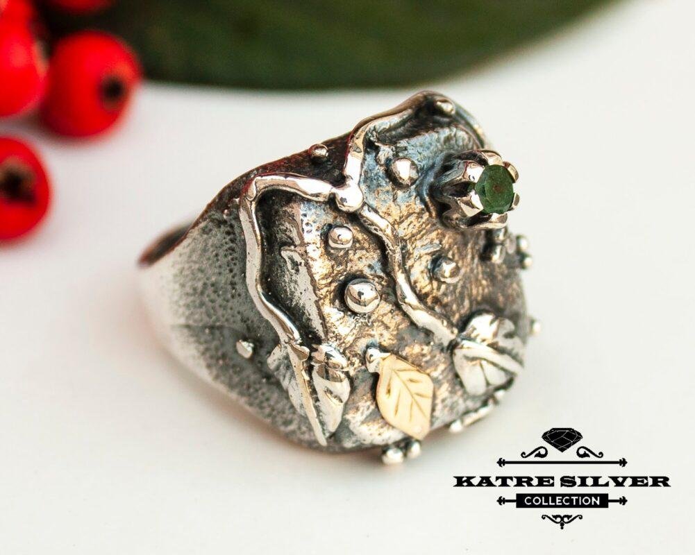 Unique Womens Natural Emerald Ring, Handmade Ring, Designer Ring, Anniversary Ring, Women Ring, Beautiful Ring, Gift Ring Green Ring