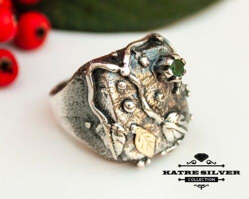 Unique Womens Natural Emerald Ring, Handmade Ring, Designer Ring, Anniversary Ring, Women Ring, Beautiful Ring, Gift Ring Green Ring