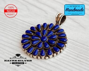 Unique Blue, Silver Necklace, Perfect Lapis Lazuli Handmade Master Craft Pendant Gods Gemstone Healing Chakras Reiki Stone - Image 3