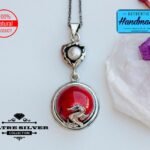 Red Coral Pendant Seahorse Necklace, Seahorse Jewelry, Red Coral Necklace, Coral Pendant, Coral Necklace, Red Coral Jewelry,Vintage Necklace