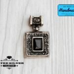 Vintage Silver Black Onyx Pendant, Silver Onyx Pendant, Black Onyx Necklace, Onyx Pendant, Onyx Necklace, Onyx Jewelry, Black Onyx, Black