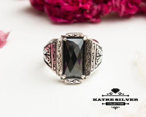 Mens Handmade Ring, Turkish Handmade Silver Men Ring, Ottoman Men Ring, Turkish Ring, Onyx Ring, Cubic Zircon - Image 3