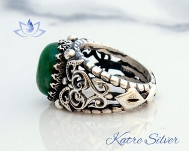 Best Natural Colombian Emerald Ring 925 Sterling Silver – Vintage Green Gemstone Ring, Handmade Luxury Jewelry Gift for Her - Image 6