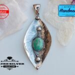 Genuine Turquoise Small Stone Pendant, Oxidized Pendant, Turquoise Pendant, Handmade Pendant, Gemstone Pendant,Green Turquoise,Stone Pendant