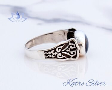 Blue Kyanite Gemstone Ring, Kyanite Gemstone, Kyanite Jewelry, Unique Design Ring, Handmade Jewelry, 925 Sterling Silver, Ring of Men - Image 7