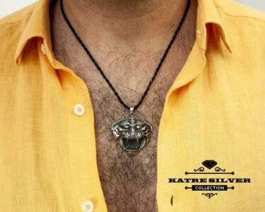 Best Tiger Head Pendant 925 Sterling Silver – Handmade Tiger Necklace, Wild Animal Statement Jewelry Gift for Men Women - Image 2