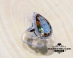 Color Change Diaspore Teardrop Ring, Diaspore Ring, Color Change Ring, Turkish Ring, Silver Women Ring, 925 Silver Ring, Statement Ring - Image 6