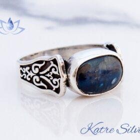 Blue Kyanite Gemstone Ring, Kyanite Gemstone, Kyanite Jewelry, Unique Design Ring, Handmade Jewelry, 925 Sterling Silver, Ring of Men