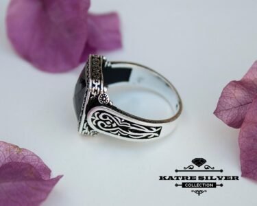 Ottoman Men 925K Silver Ring, Turkish Ring, Onyx Men Ring, Mens Stone Ring, Black Stone Ring, Statement Ring, Mens Silver Ring, Gift for Men - Image 5