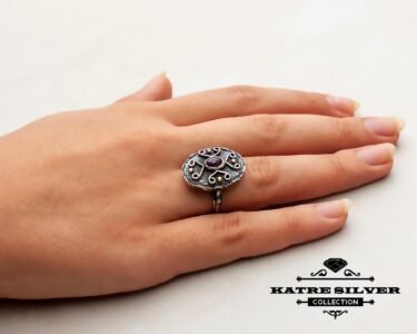 Genuine Ruby Ring, July Birthstone Ring, July Ring, Natural Ruby Ring, Ruby Silver Ring, Red Gemstone Ring, Ruby Jewelry, Red Ring - Image 2