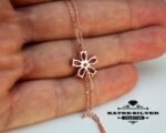 Rose Turkish Diaspore Flower Bracelet, Turkish Bracelet, Flower Bracelet, Flower Jewelry, Floral Bracelet, Silver Bracelet, Summer Bracelet - Image 9