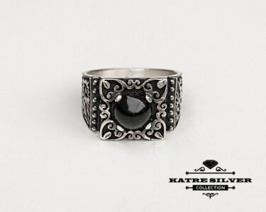 Vintage Black Solitaire Turkish Ring, Ottoman Ring, Black Stone Ring, Handmade Ring, Boho Ring, Gift Ring, Designer Ring, Statement - Image 3