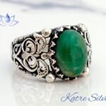 Natural Emerald Jewely, Colombian Emerald, Vintage Emerald Ring, Antique Emerald Ring, Genuine Emerald Ring, Unique Gift