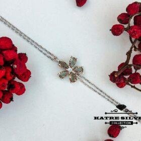 Turkish Diaspore Flower Bracelet, Turkish Bracelet, Flower Bracelet, Flower Jewelry, Floral Bracelet, Silver Bracelet, Summer Bracelet