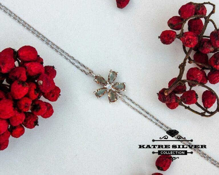 Turkish Diaspore Flower Bracelet, Turkish Bracelet, Flower Bracelet, Flower Jewelry, Floral Bracelet, Silver Bracelet, Summer Bracelet