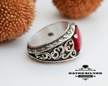 Best Amber Silver Ring 925 Sterling Silver – Vintage Cognac Gemstone Ring, Handmade Statement Jewelry Gift for Her - Image 7