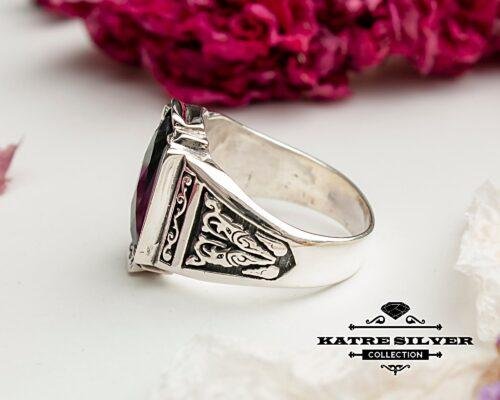 Mens Handmade Ring, Turkish Handmade Silver Men Ring, Ottoman Men Ring, Turkish Ring, Onyx Ring, Cubic Zircon - Image 5