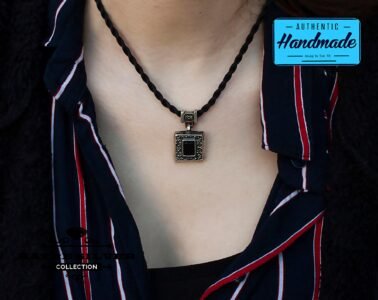 Stunning Black Onyx Pendant Necklace 925 Sterling Silver – Vintage Silver Onyx Necklace Handmade Jewelry Gift for Her - Image 2