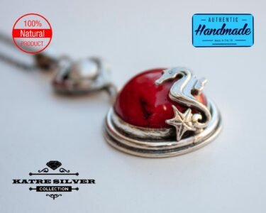 Red Coral Pendant Seahorse Necklace, Seahorse Jewelry, Red Coral Necklace, Coral Pendant, Coral Necklace, Red Coral Jewelry - Image 8