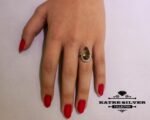 Color Change Diaspore Teardrop Ring, Diaspore Ring, Color Change Ring, Turkish Ring, Silver Women Ring, 925 Silver Ring, Statement Ring - Image 5