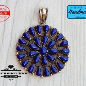 Unique Blue, Silver Necklace, Perfect Lapis Lazuli Handmade Master Craft Pendant Gods Gemstone Healing Chakras Reiki Stone