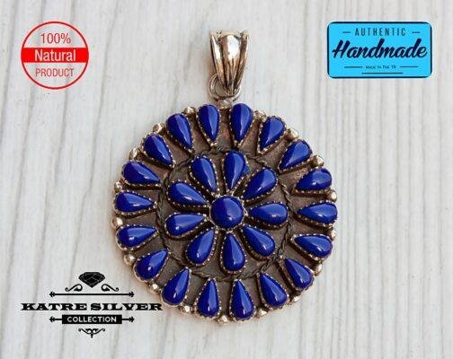 Unique Blue, Silver Necklace, Perfect Lapis Lazuli Handmade Master Craft Pendant Gods Gemstone Healing Chakras Reiki Stone