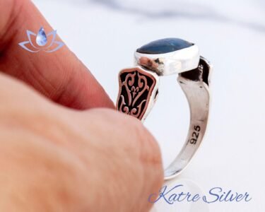 Blue Kyanite Gemstone Ring, Kyanite Gemstone, Kyanite Jewelry, Unique Design Ring, Handmade Jewelry, 925 Sterling Silver, Ring of Men - Image 9