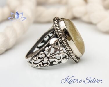 Precious Rare Yellow Amber, Baltic Amber Ring, Man Silver Large Amber Stone Ring, Hand Made Ring, 925k Sterling Silver, Gift for Him - Image 6