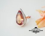 Color Change Diaspore Teardrop Ring, Diaspore Ring, Color Change Ring, Turkish Ring, Silver Women Ring, 925 Silver Ring, Statement Ring - Image 7