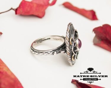 Raw Ruby Ring, Natural Ruby Rings, Oval Ruby Ring, Ruby Ring Silver, Silver Ruby Ring, Red Ruby Ring, Ruby Jewelry, Statement Ring, Red Ring - Image 6