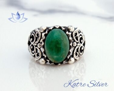 Best Natural Colombian Emerald Ring 925 Sterling Silver – Vintage Green Gemstone Ring, Handmade Luxury Jewelry Gift for Her - Image 3