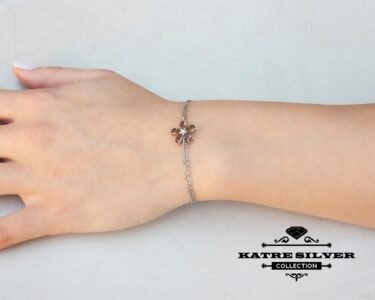 Turkish Diaspore Flower Bracelet, Turkish Bracelet, Flower Bracelet, Flower Jewelry, Floral Bracelet, Silver Bracelet, Summer Bracelet - Image 4