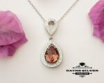 Diaspore Color Change Pendant, Teardrop Cut, Fancy Necklace, Teardrop Charm, Teardrop Necklace, Boho Necklace, Everyday Necklace, Teardrop