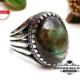 Natural Unique Labradorite Handmade Ring Labradorite Ring Gemstone Ring Labradorite Jewelry Silver Ring Handmade Ring Blue Labradorite