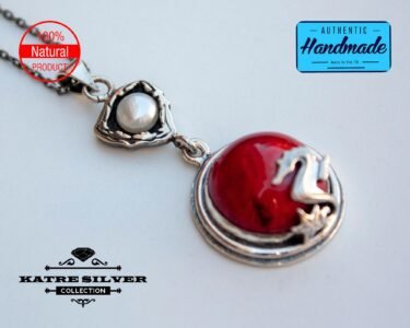 Red Coral Pendant Seahorse Necklace, Seahorse Jewelry, Red Coral Necklace, Coral Pendant, Coral Necklace, Red Coral Jewelry - Image 7