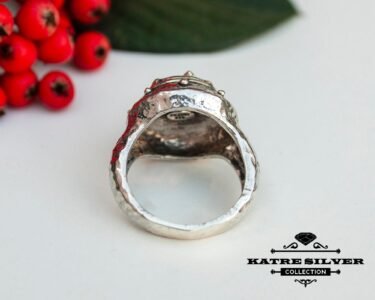 Unique Womens Butterfly White Shell Ring, Handmade Ring, Designer Ring, Anniversary Ring, Women Ring, Shell Ring, White Ring, Butterfly Ring - Image 7