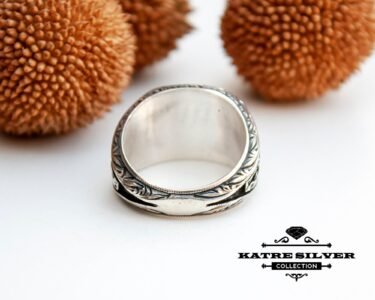 Best Amber Silver Ring 925 Sterling Silver – Vintage Cognac Gemstone Ring, Handmade Statement Jewelry Gift for Her - Image 8