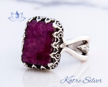 Best Emerald Cut Ruby Ring 925 Sterling Silver – Vintage Red Gemstone Ring, Handmade Statement Jewelry Gift for Men Women - Image 5