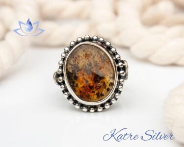 Natural Baltic Amber Ring, Beauty of Nature, Historical Fossil, Perfect Amber Gift For Unisex, Sterling Silver Ring, Beautiful Stone Gift - Image 3