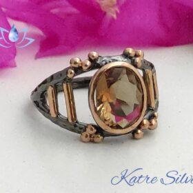 Diaspore Ring, Turkish Ring, Handmade Silver Ring, Solitaire Ring, Handmade Ring, Statement Rose Ring, 925 Silver Ring, Anniversary Ring