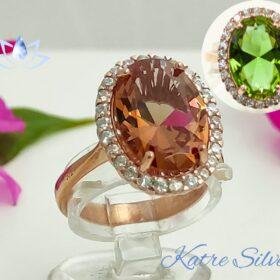 Color Changing Halo Ring, Turkish Diaspore, Turkish Ring Womens, Silver Promise Ring, Engagement Ring, Gift for Her