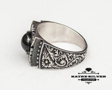 Vintage Black Solitaire Turkish Ring, Ottoman Ring, Black Stone Ring, Handmade Ring, Boho Ring, Gift Ring, Designer Ring, Statement - Image 5