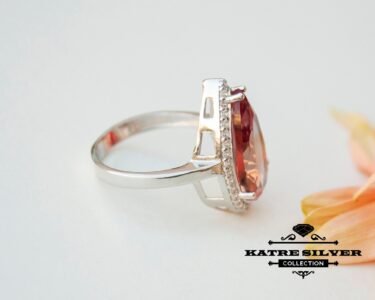 Color Change Diaspore Teardrop Ring, Diaspore Ring, Color Change Ring, Turkish Ring, Silver Women Ring, 925 Silver Ring, Statement Ring - Image 9