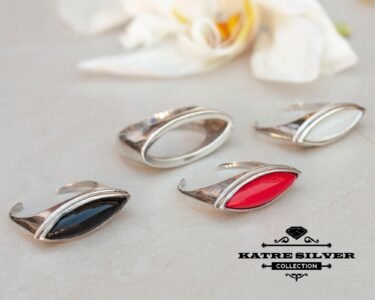 Best Interchangeable Ring for Women 925 Sterling Silver – Red Black White Stone Ring, Handmade Multi Color Statement Jewelry Gift for Her - Image 6