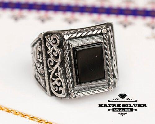 Unique Black Stone Men Ring, Ottoman Ring, Antique Mens Ring, Turkish Ring, Unique Mens Ring, Vintage Mens Ring, Mens Stone Ring, Handmade
